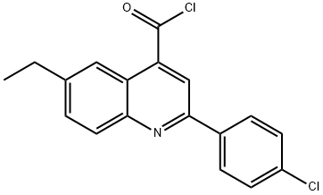 2-(4-chlorophenyl)-6-ethylquinoline-4-carbonyl chloride Structure