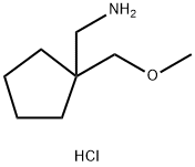 {[1-(methoxymethyl)cyclopentyl]methyl}amine hydrochloride 구조식 이미지