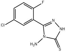 4-amino-5-(5-chloro-2-fluorophenyl)-4H-1,2,4-triazole-3-thiol 구조식 이미지
