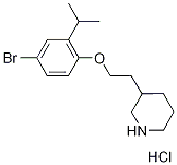 3-[2-(4-Bromo-2-isopropylphenoxy)ethyl]piperidinehydrochloride 구조식 이미지