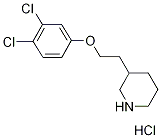 3-[2-(3,4-Dichlorophenoxy)ethyl]piperidinehydrochloride Structure