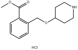 Methyl 2-[(4-piperidinyloxy)methyl]benzoatehydrochloride Structure