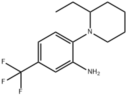 2-(2-Ethyl-1-piperidinyl)-5-(trifluoromethyl)-phenylamine Structure