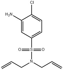 N,N-Diallyl-3-amino-4-chlorobenzenesulfonamide 구조식 이미지