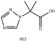 2-Methyl-2-[1,2,4]triazol-1-yl-propionic acidhydrochloride 구조식 이미지