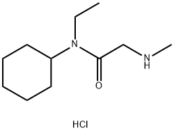 N-Cyclohexyl-N-ethyl-2-(methylamino)acetamidehydrochloride 구조식 이미지