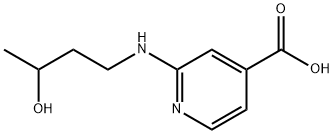 2-[(3-Hydroxybutyl)amino]isonicotinic acid 구조식 이미지