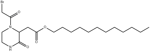 Dodecyl 2-[1-(2-bromoacetyl)-3-oxo-2-piperazinyl]acetate 구조식 이미지