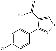 3-(4-Chloro-phenyl)-isoxazole-4-carboxylic acid 구조식 이미지