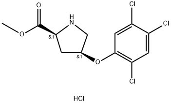 Methyl (2S,4S)-4-(2,4,5-trichlorophenoxy)-2-pyrrolidinecarboxylate hydrochloride 구조식 이미지