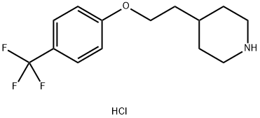 4-{2-[4-(Trifluoromethyl)phenoxy]ethyl}piperidinehydrochloride Structure