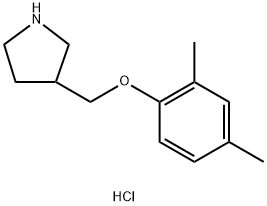 3-[(2,4-Dimethylphenoxy)methyl]pyrrolidinehydrochloride Structure