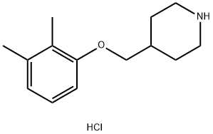 4-[(2,3-Dimethylphenoxy)methyl]piperidinehydrochloride Structure