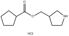 3-Pyrrolidinylmethyl cyclopentanecarboxylatehydrochloride Structure