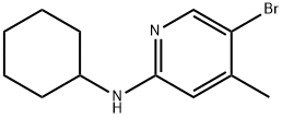 5-Bromo-N-cyclohexyl-4-methyl-2-pyridinamine Structure