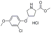 Methyl (2S,4S)-4-(2-chloro-4-methoxyphenoxy)-2-pyrrolidinecarboxylate hydrochloride 구조식 이미지
