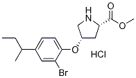 Methyl (2S,4S)-4-[2-bromo-4-(sec-butyl)phenoxy]-2-pyrrolidinecarboxylate hydrochloride 구조식 이미지