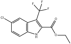 Ethyl 5-chloro-3-(trifluoromethyl)-1H-indole-2-carboxylate Structure