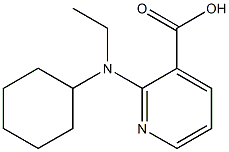 2-[Cyclohexyl(ethyl)amino]nicotinic acid 구조식 이미지
