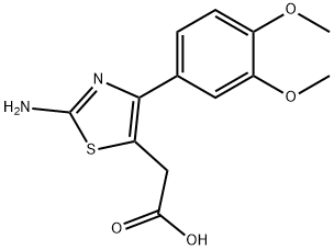 [2-Amino-4-(3,4-dimethoxy-phenyl)-thiazol-5-yl]-acetic acid 구조식 이미지