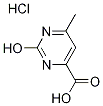 2-Hydroxy-6-methyl-pyrimidine-4-carboxylic acidhydrochloride Structure