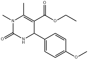 Ethyl 4-(4-methoxyphenyl)-1,6-dimethyl-2-oxo-1,2,3,4-tetrahydro-5-pyrimidinecarboxylate 구조식 이미지