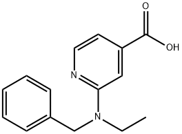 2-[Benzyl(ethyl)amino]isonicotinic acid 구조식 이미지