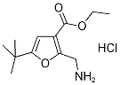 2-Aminomethyl-5-tert-butyl-furan-3-carboxylicacid ethyl ester hydrochloride 구조식 이미지
