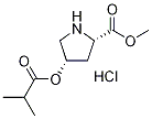 Methyl (2S,4S)-4-(isobutyryloxy)-2-pyrrolidinecarboxylate hydrochloride 구조식 이미지