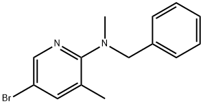 N-Benzyl-5-bromo-N,3-dimethyl-2-pyridinamine 구조식 이미지