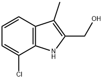 1H-indole-2-methanol, 7-chloro-3-methyl- 구조식 이미지