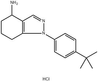 1H-indazol-4-amine, 1-[4-(1,1-dimethylethyl)phenyl]-4,5,6 Structure