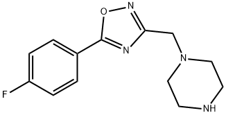 piperazine, 1-[[5-(4-fluorophenyl)-1,2,4-oxadiazol-3-yl]me 구조식 이미지