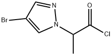 1H-pyrazole-1-acetyl chloride, 4-bromo-alpha-methyl- 구조식 이미지