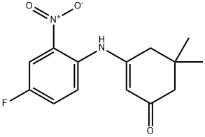 2-cyclohexen-1-one, 3-[(4-fluoro-2-nitrophenyl)amino]-5,5- Structure