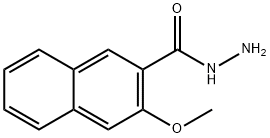 2-naphthalenecarboxylic acid, 3-methoxy-, hydrazide 구조식 이미지