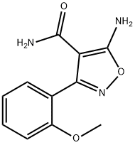 4-isoxazolecarboxamide, 5-amino-3-(2-methoxyphenyl)- Structure