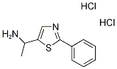 [1-(2-페닐-1,3-티아졸-5-일)에틸]아민디히드로클로라이드 구조식 이미지