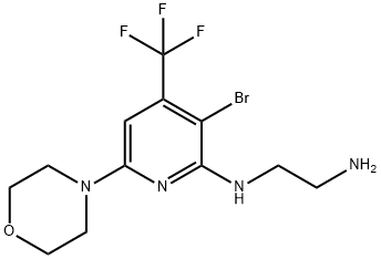 N*1*-(3-Bromo-6-morpholin-4'-yl-4-(trifluoromethyl)pyridin-2-yl)ethane-1,2-diamine Structure