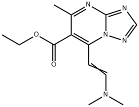 Ethyl 7-[(E)-2-(dimethylamino)vinyl]-5-methyl-[1,2,4]triazolo[1,5-a]pyrimidine-6-carboxylate 구조식 이미지