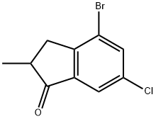 4-Bromo-6-chloro-2-methylindan-1-one 구조식 이미지