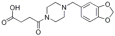 4-[4-(1,3-Benzodioxol-5-ylmethyl)piperazin-1-yl]-4-oxobutanoic acid 구조식 이미지