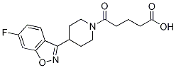 5-[4-(6-Fluoro-1,2-benzisoxazol-3-yl)piperidin-1-yl]-5-oxopentanoic acid 구조식 이미지