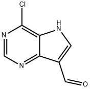 4-Chloro-5H-pyrrolo[3,2-d]pyrimidine-7-carbaldehyde 구조식 이미지