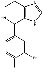 4-(3-Bromo-4-fluorophenyl)-4,5,6,7-tetrahydro-3H-imidazo[4,5-c]pyridine 구조식 이미지