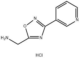 5-Aminomethyl-3-pyridin-3-yl-[1,2,4]oxadiazole dihydrochloride 구조식 이미지