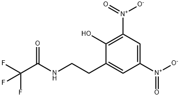 2,2,2-Trifluoro-N-(2-hydroxy-3,5-dinitrophenethyl) acetamide 구조식 이미지