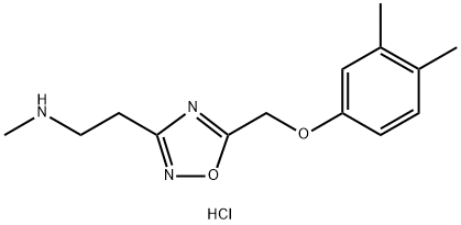(2-{5-[(3,4-Dimethylphenoxy)methyl]-1,2,4-oxadiazol-3-yl}ethyl)methylamine hydrochloride Structure