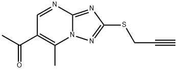 1-[7-Methyl-2-(prop-2-yn-1-ylthio)[1,2,4]-triazolo[1,5-a]pyrimidin-6-yl]ethanone Structure