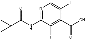 5-Fluoro-3-iodo-2-pivalamidoisonicotinic acid 구조식 이미지